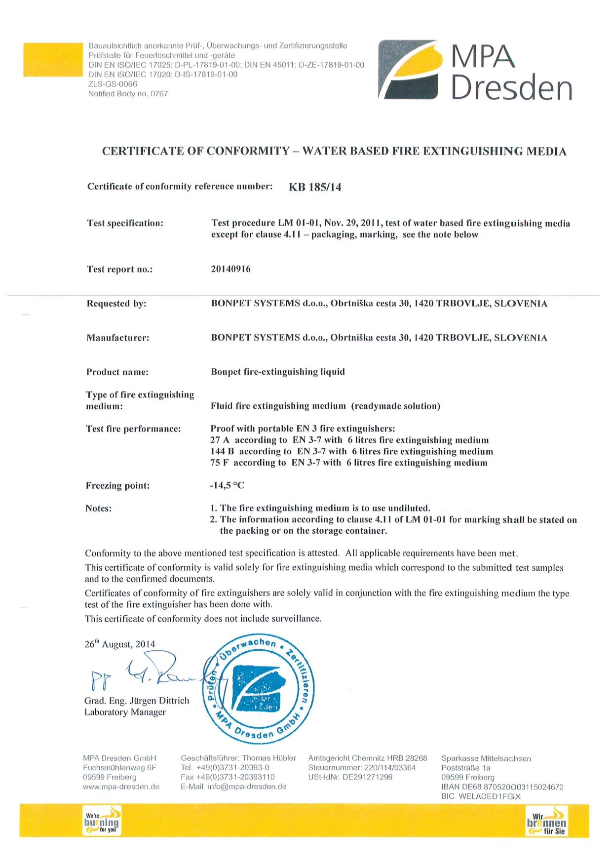 Zertifikate - Bonpet Systems
